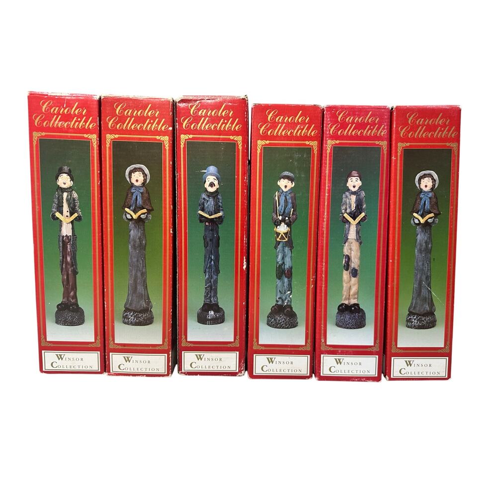 VTG 11.5” Winsor Collection Carolers Figurines Set of 6 Original Boxes Christmas - Picture 2 of 10